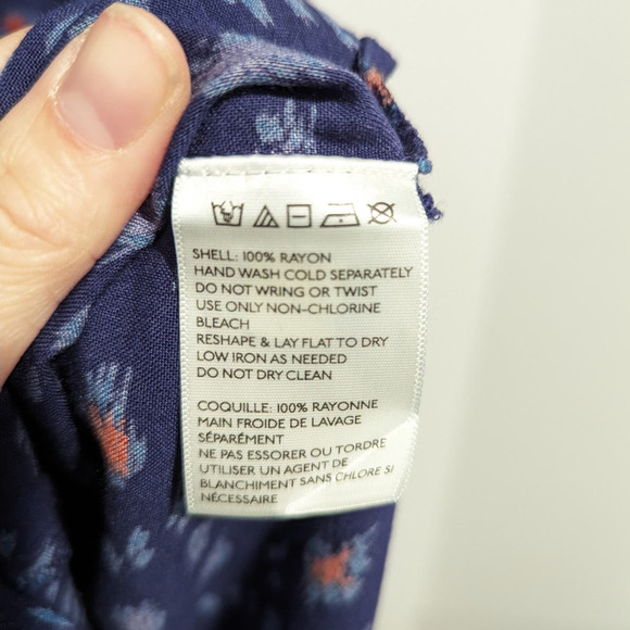 Urban Outfitters Ecoté Blue Boho Tribal T-shirt Dress Button Front - Picture 5 of 5